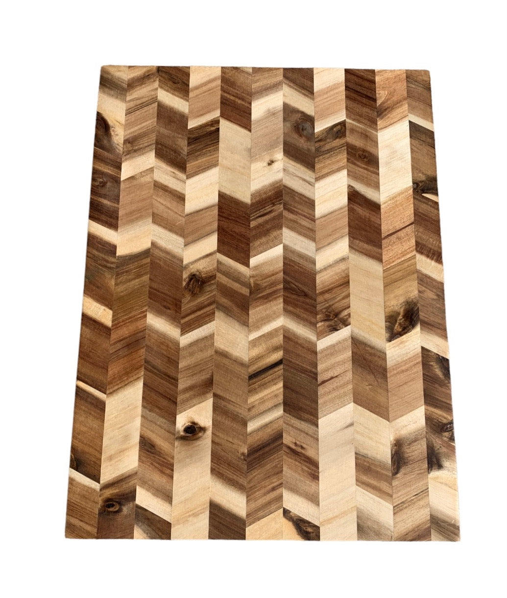Alternating Herringbone Strip Cutting Board