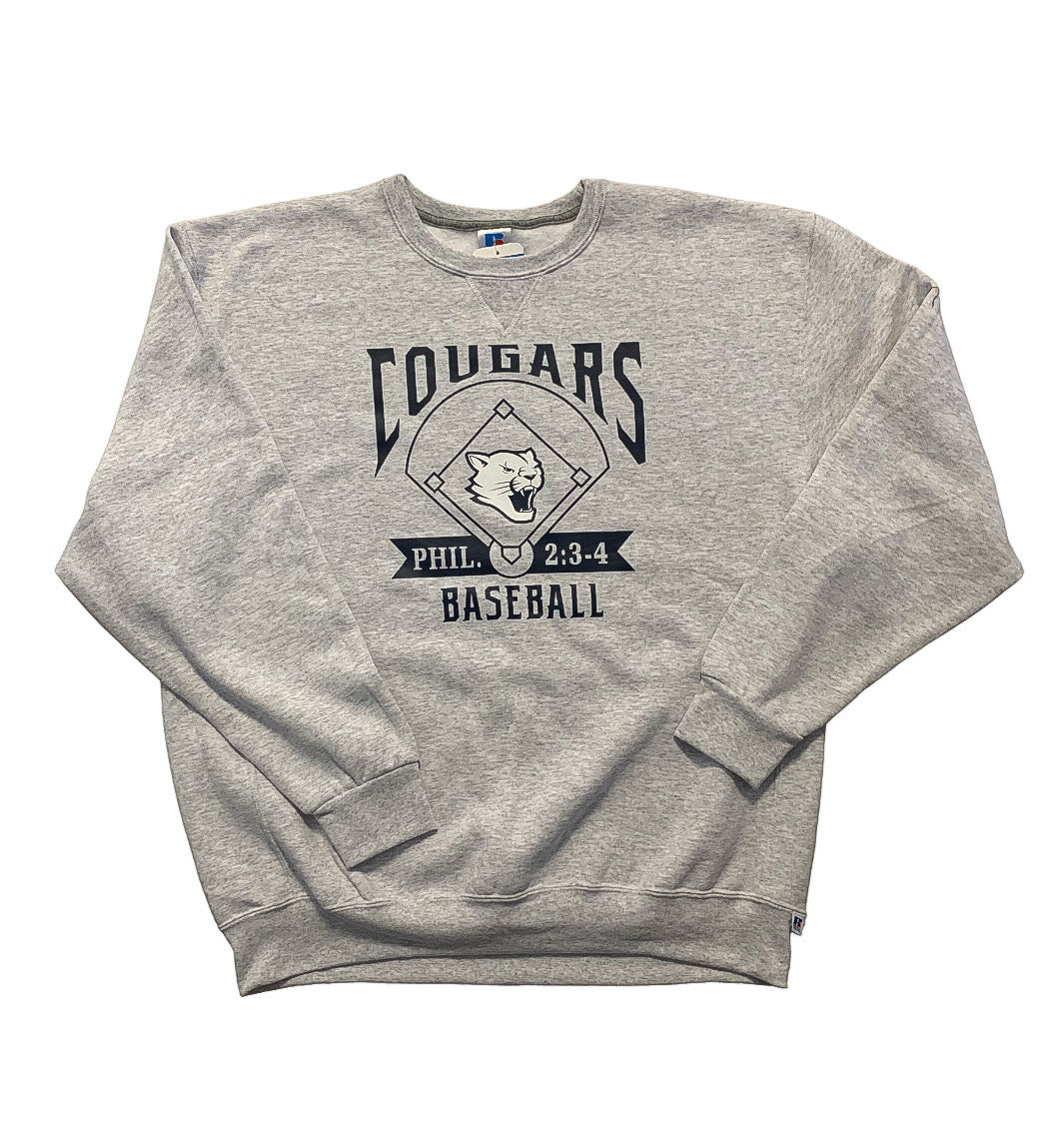 GCA Baseball Crewneck (Ash Grey)